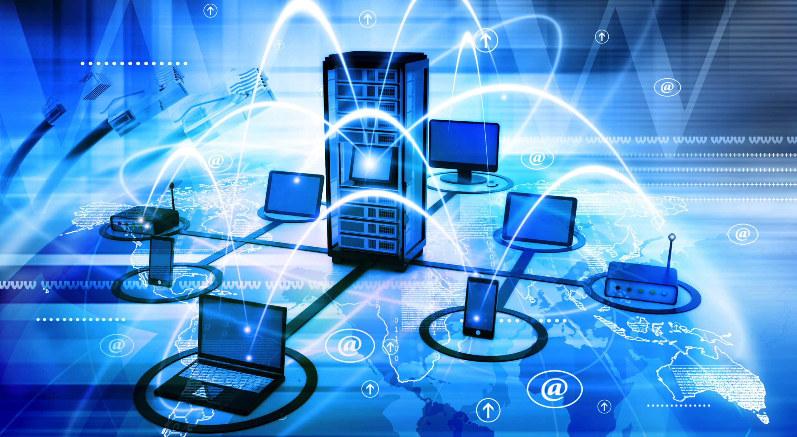 Managed networking hardware and switching setup