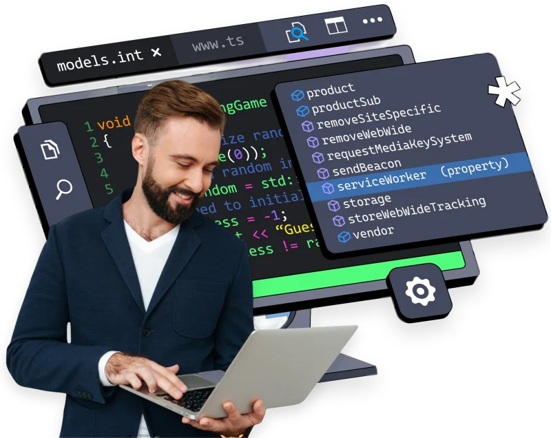 Website analytics and interface planning visual